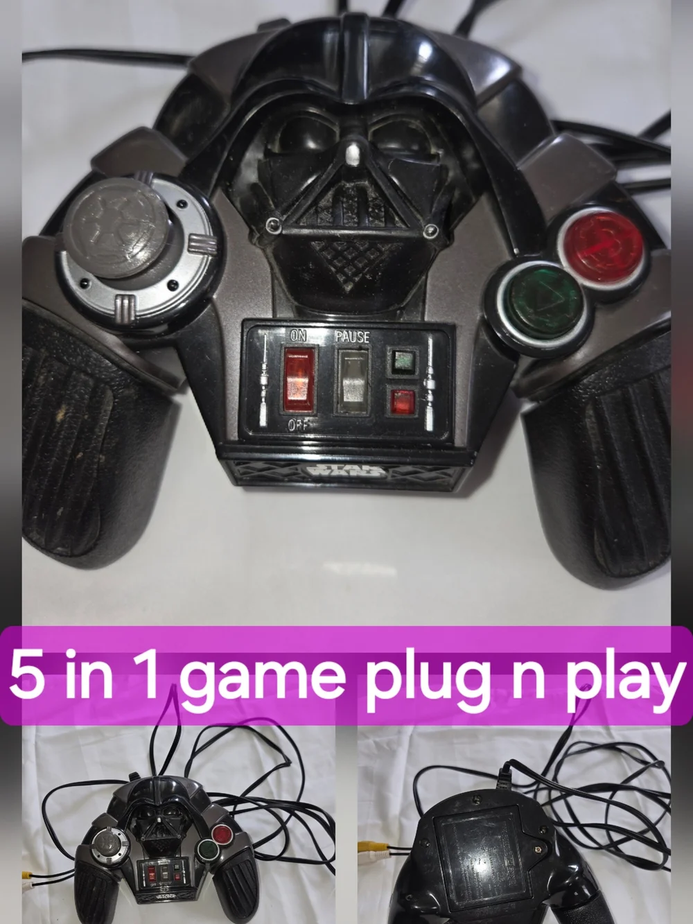 2005 Jakk’s Pacific Star Wars Darth Vader Plug & Play TV Game Controller